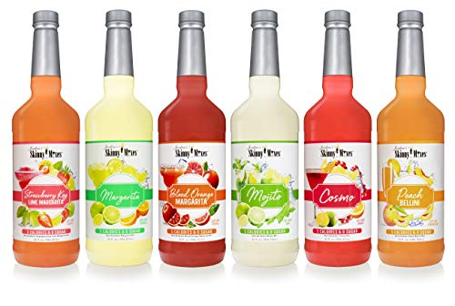 Image for Jordan's Skinny Mixes Cocktail Party in a Box, Sugar Free Cocktail Flavoring Mixers, 32 Ounce Bottle (Pack of 6)