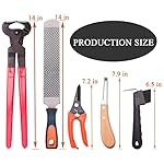 Horse Farrier Hoof Tool Kit(7 Piece) with Carry Bag Horse Equine Metal Shears Farriers Hoof Nipper Cutter Handle Knife Stable Supplies Professional Hoof Trimming Tools - Image 2