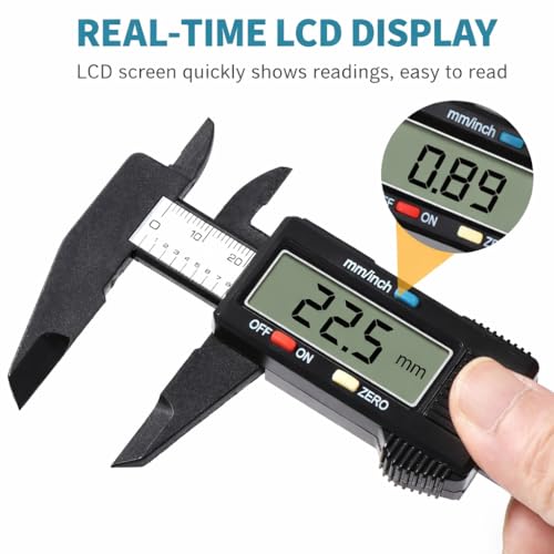 Image of 150mm Digital Caliper 0.01mm Accuracy Electronic Vernier Caliper LCD Display Inch /MM Conversion Precision Measuring Tool for DIY, Engineering & Industrial Use