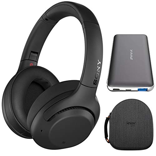 Sony WH-XB900N Extra BASS Wireless Noise Cancelling Headphones (Black) with 10,000mAh PD