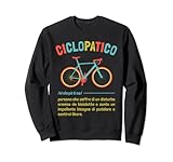 ciclopatico frase ciclista divertente bici uomo simpatica felpa