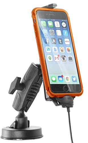 Apple Mfi Certified Ipro2 Bizmount Phone Holder/Mount W/Heavy Duty Suction Cup And Integrated Charging Cable- For Your Windshield, Dashboard - For Fleets, Cars, Trucks (Iphone Xs/Xs Max/ 8/8 Plus) #TOP12