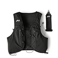 AeroRun Laufweste für Damen & Herren mit 500ml Trinkflasche - ultraleichter, komfotabler Lauf- & Trinkrucksack mit Handyhalterung - verstellbare Brustgurte, ideal zum Joggen & Fahrradfahren