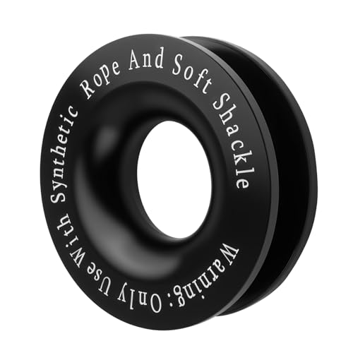 Purthog Heavy Duty Recovery Rings,33069 Lbs Load Capacity Towing Snatch Ring for Soft Shackle and Synthetic Rope,Aluminum Alloy Winch Ring Winch Accessories for ATV,UTV,SUV