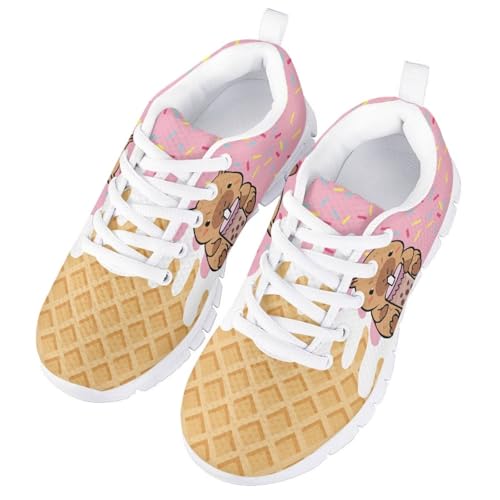 Cute Axolotl Girls Running Shoes Trendy Sneakers for Kids Athletic Shoes3