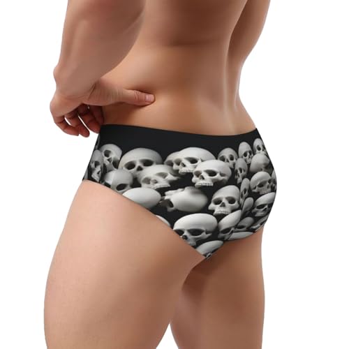 (Skull) Men's Triangle Briefs, Soft Sexy Comfortable Breathable Underwear for Men-3