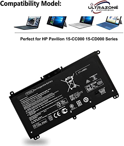 Image of TF03XL, ULTRAZONE Laptop Battery Compatible for HP Pavilion 14-BF000xx Series, 14-BF1xxx Series, 14-BK000xx Series, 14-BK100xx Series, 15-CC000xx Series, 15-CC100xx Series,TF03XL