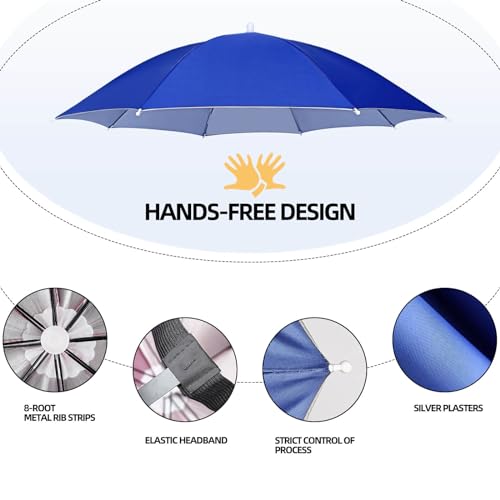 Nldgdzj B-0438 Umbrella Hat 27 Inch Elastic Headband,Umbrella Hats thumb #5
