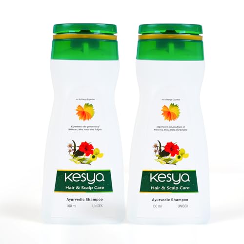 Ashtanga Kesya Scalp Care Shampoo 100ml (Pack of 2) | Ayurvedic Hair Fall Control | Anti-Dandruff | Nourishing Herbal Cleanser | Hibiscus, Amla, Bhringaraj | Daily use shampoo