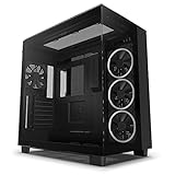 NZXT H9 Elite 2層構造 ミドルタワー PCケース 3面 強化ガラスモデル Black CM-H91EB-01 3142 RGBファン & ファンコントローラー 付属