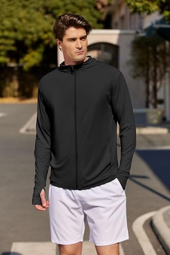 COOFANDY Men's UPF 50+ Light Jacket Full Zip Sun Protection Hoodie Long Sleeve Sun Shirts UV Fishing Hiking Athletic Running3