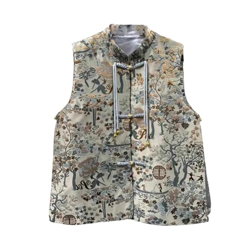 Traje de otoño para mujer JYHBHMZG con bordado jacquard y chaleco de estilo chino