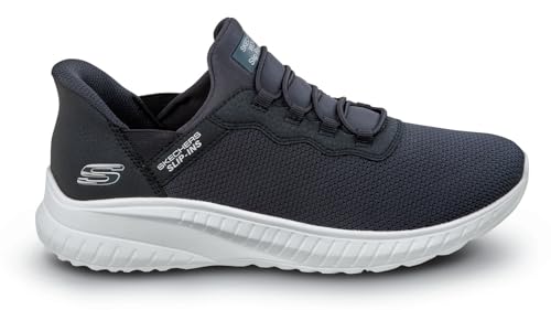 Image of Skechers Womens Black Squad Chaos MaxTrax Soft Toe SRO Slip-On