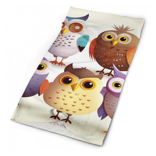 Owls Birds Neck Gaiter Face Cover Scarf, Breathable Sun Balaclava for Skiing Fishing Hiking Cycling2
