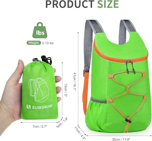 Mochila impermeable para ciclismo y senderismo plegable ligera miniatura 2