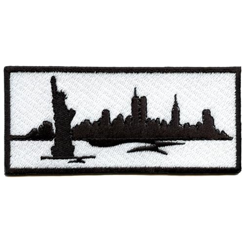 New York City Skyline Patch Statue of Liberty Embroidered Iron On