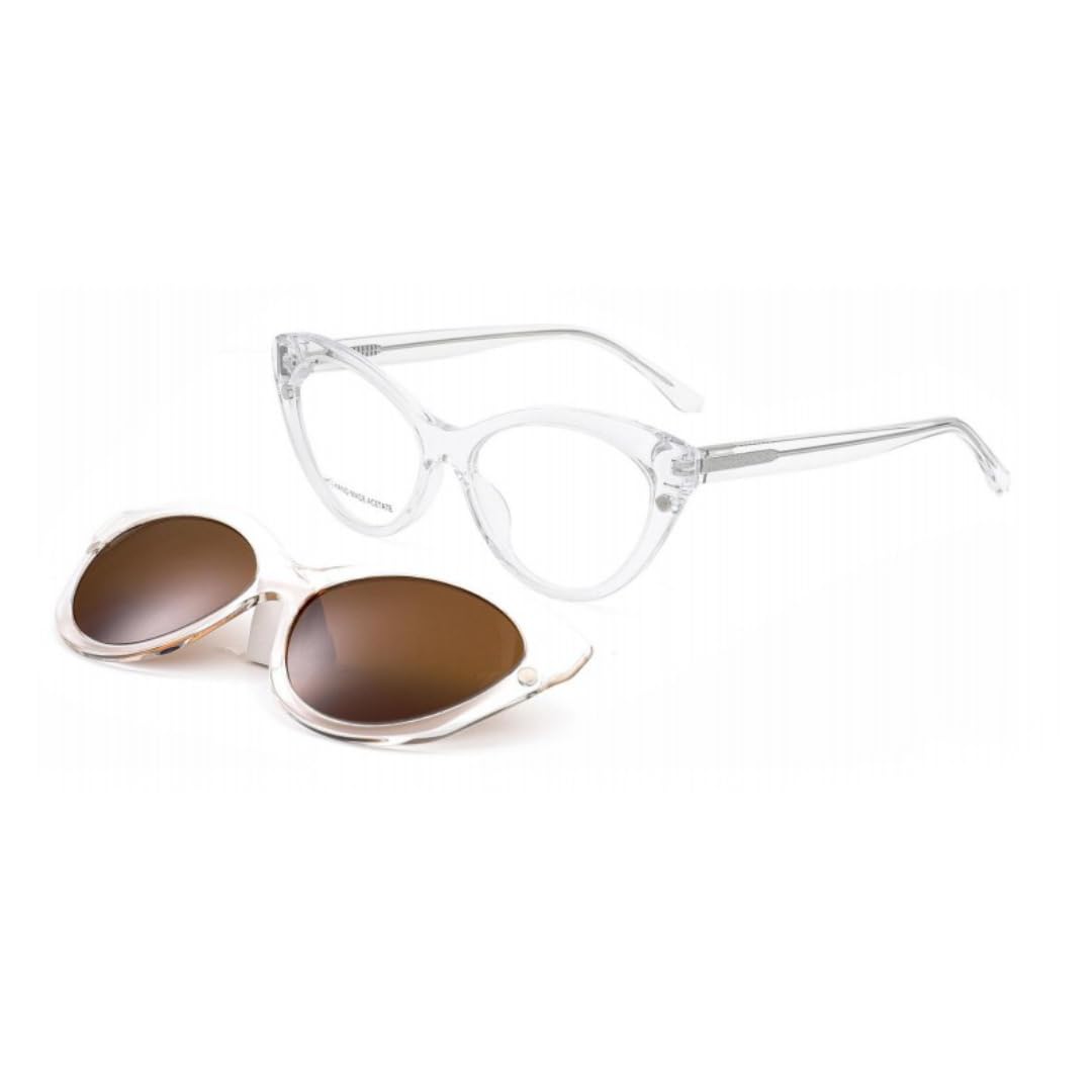 Gafas de sol polarizadas con clip magnético para mujer. Montura de gafas graduadas.