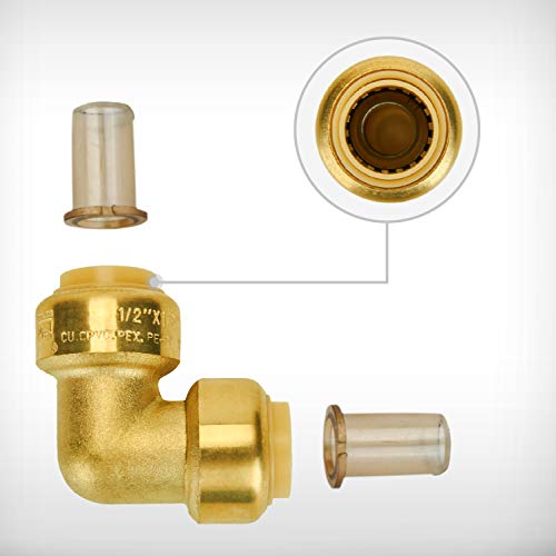 image for SUNGATOR 1/2-Inch 90-Degree Elbow, Push Fit Elbow Plumbing Fittings, B