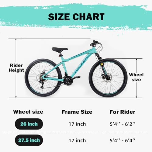 Image of WEIZE 26 27.5 in Mountain Bike Trail MTB Bicycle for Men Women