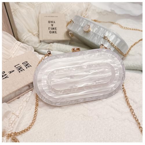 Image of Acrylic Bubble Bag Luxury Marble Clutch Evening Purses for Women Glitter Handbag for Wedding Party Prom