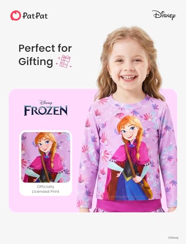 Image of Disney Frozen Elsa Stitch Marvel Toddler Girl Two Piece Long Sleeve UPF50+ Swimsuit Rashguard Sets Bathing Suit