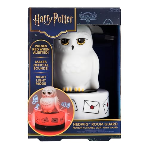 Paladone Hedwig Bewegungsmelder Raumwächter und Nachtlicht offiziell lizenzierte Harry Potter LED-Lampe und Sicherheitsalarm für Kinderzimmer Teenager und Zuhause Geschenk für Potterheads