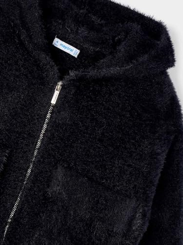 Mayoral Furry Knit Sweater for Girls Black3