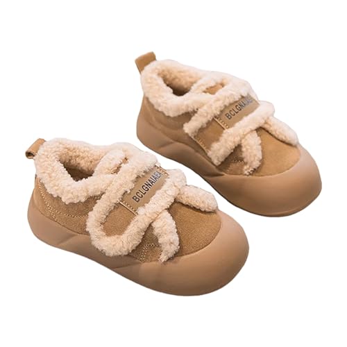 IWIHMIV Girls Cotton Shoes Toddler Girls Warm Winter Comfy Outdoor Cold Weather Soft Sole Non Slip Flat Walking Shoes2