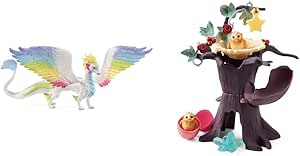 SCHLEICH 70728 Spielfigur - Regenbogendrache Mehrfarbig & 42525