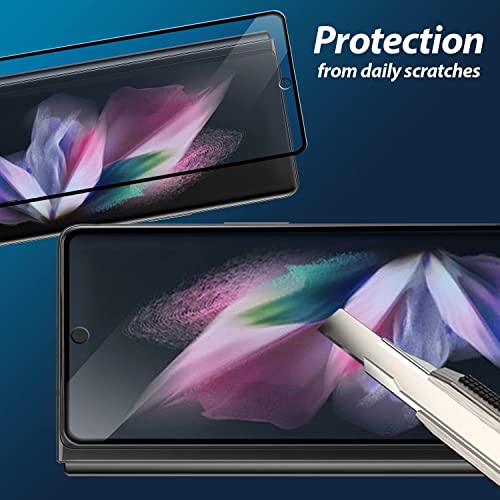 Image of Tempered Glass Compatible For Samsung Z Fold 2 Cellphone| Edge To Edge Coverage Screen Protector Guard|Full Screen Protector (Pack Of 1)