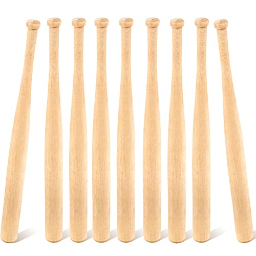 Marsui 12 Pack Unfinished Mini Baseball Bat 8 Inch Unpainted Wood Baseball Bats for Painting Keychain Action Figures DIY Craft Projects Ball Sports Party Favors