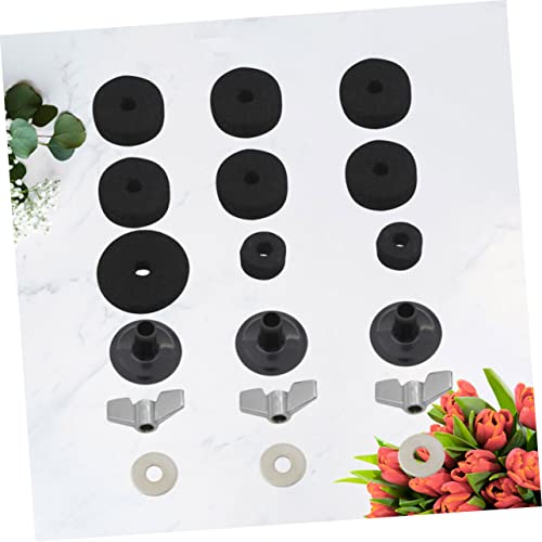 ibasenice 36 piezas Accesorios para Batería Incluye Almohadillas para Platillos, Arandelas, Mangas, Bases y Partes de Percusión para Soportes de Platillos Ligero y Práctico miniatura 3