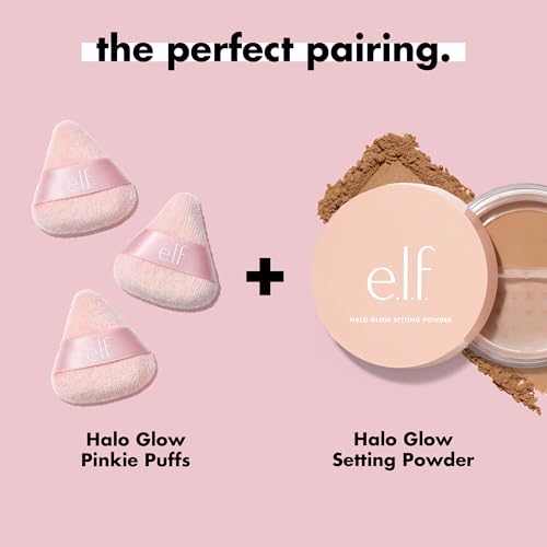 image for e.l.f. Halo Glow Pinkie Puffs, Finger-sized, Mini Puff For Applying Lo