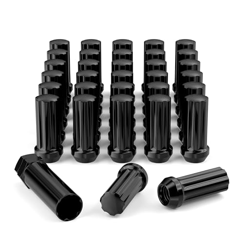 Consejos para Comprar Suburbia Sabanas Top 10. 46 Tuercas de rueda M14x1.5, 32 piezas Tuerca de rueda de estría 14mmx1.5 de 2 pulgadas de alto con 1 llave de casquillo Compatible para ruedas de posventa de 8 pernos Silverado...