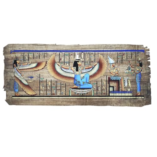 Papyrus égyptien Isis déesse de l'amour pour décoration salon chic