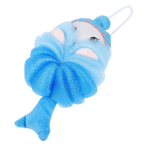 SAFIGLE Bolas De Ducha Para Niños 1 Unidad Tamaño Mediano Diseño De Animales Espuma Suave Azul Para Baño Infantil Uso Diario Ecoseguras