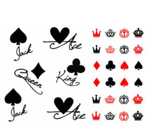 Mini Poker Fancy Personalized Temporary Tattoos