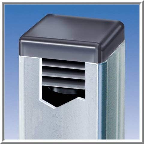 Pack Of 4) Cap Plugs - 2 1/2" - 2.5 Inch Square Black Plastic 10