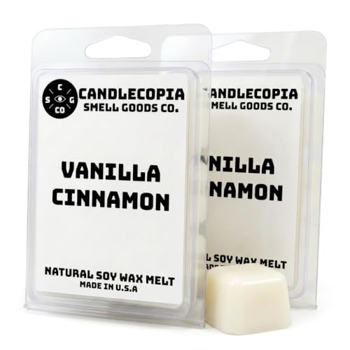 Candlecopia Vanilla Cinnamon Scented Wax Melts, 2-Pack, 12 Cubes, 6.4 oz