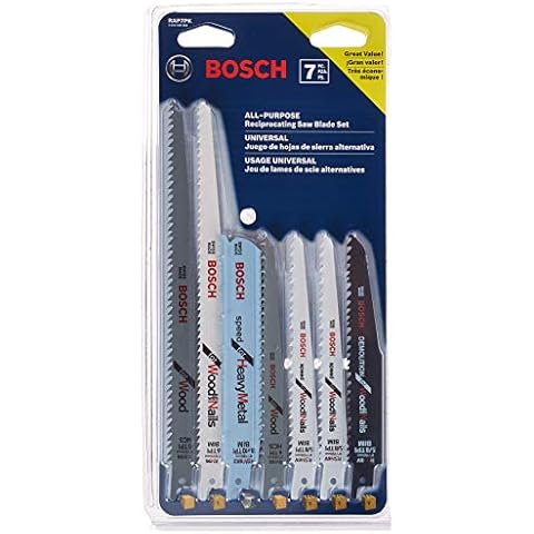 BOSCH RAP7PK 7-Piece Reciprocating Saw Blade Set Cover