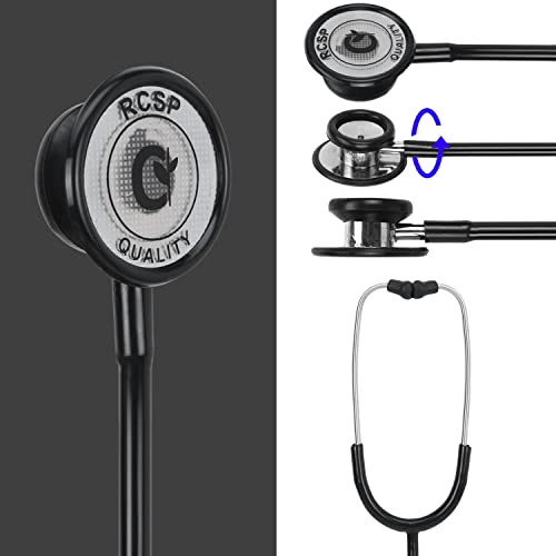 Image of RCSP Stethoscope for Kids Playing Toys Doctor Black Plastic Body Clear Sound