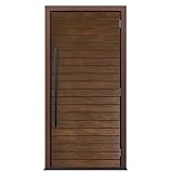 Fiberglass Exterior Entry Door from ETO Doors - Horizontal Plank Door with Textured Grain - Stainable & Paintable (35-3/4