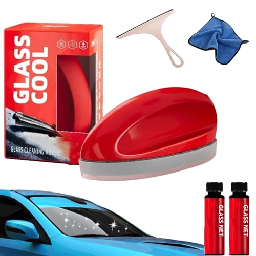 Limpiador de parabrisas de vidrio, potente limpiador de parabrisas y removedor de película de aceite, mouse de limpieza de vidrio de coche para todas las superficies de vidrio (1 unidad)