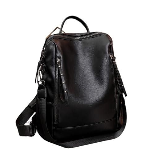 Sac à dos souple rétro grand volume pour femme le sac convertible idéal contre le désordre