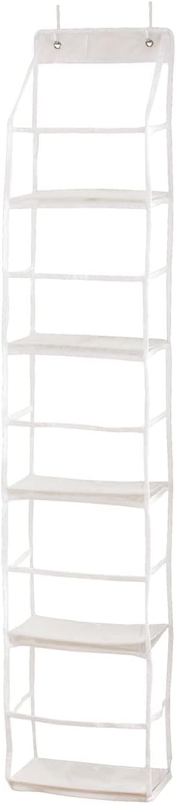 Gajula.Enterprises Over-the-Door Organizer with Basket & 5 Hooks – 12" L x 4 3/4" W x 25 1/4" H