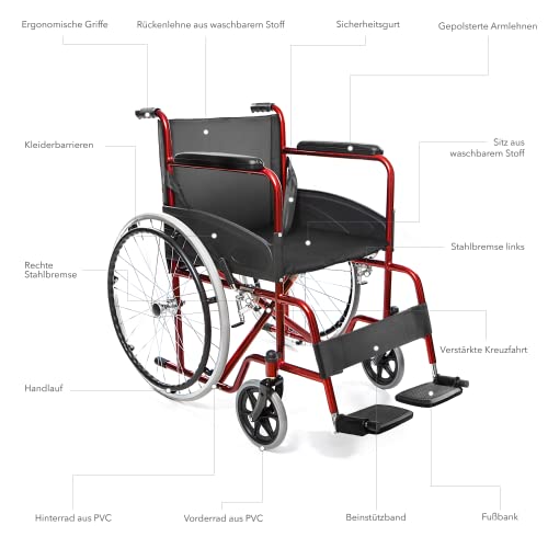 Faltbarer Rollstuhl AIESI für Behinderte mit leichtem Design