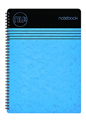 Notebooki NU - seria Craze Cloud - niebieski notatnik A5 - zeszyt z drutem - zeszyty pa - notatnik w linie - 110 stron, NU003357-FSC-BL
