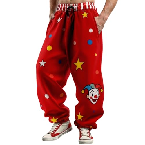 Cexiakong Pantalones de chándal para hombre con estampado de