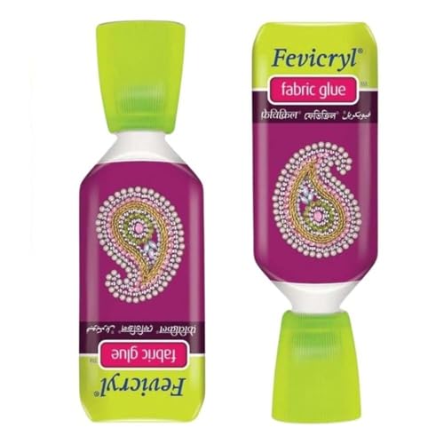 Image of Fevicryl No-Stitch Fabric Glue - 30g x 2 | Quick-Dry, Washable Fabric Adhesive for DIY, Crafts, Embellishments & Repairs