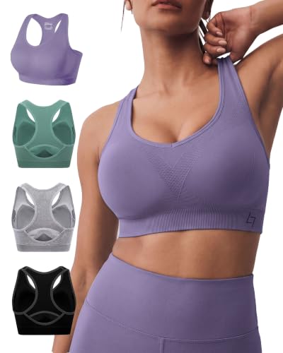 Image of FITTIN Supportive Sports Bra for Large-Bust: 12-Hour Zero-Pressure Comfort | Full Coverage No Spillage Comfortable Fit Padded Racerback Sports Bras for Yoga Gym for C-DDD Cup Plus Size Women